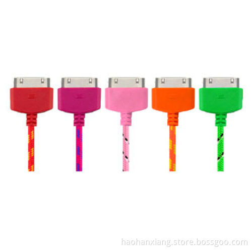 Fabric Braided Round HDMI to USB Cable Adapter for iPhone 4/4S